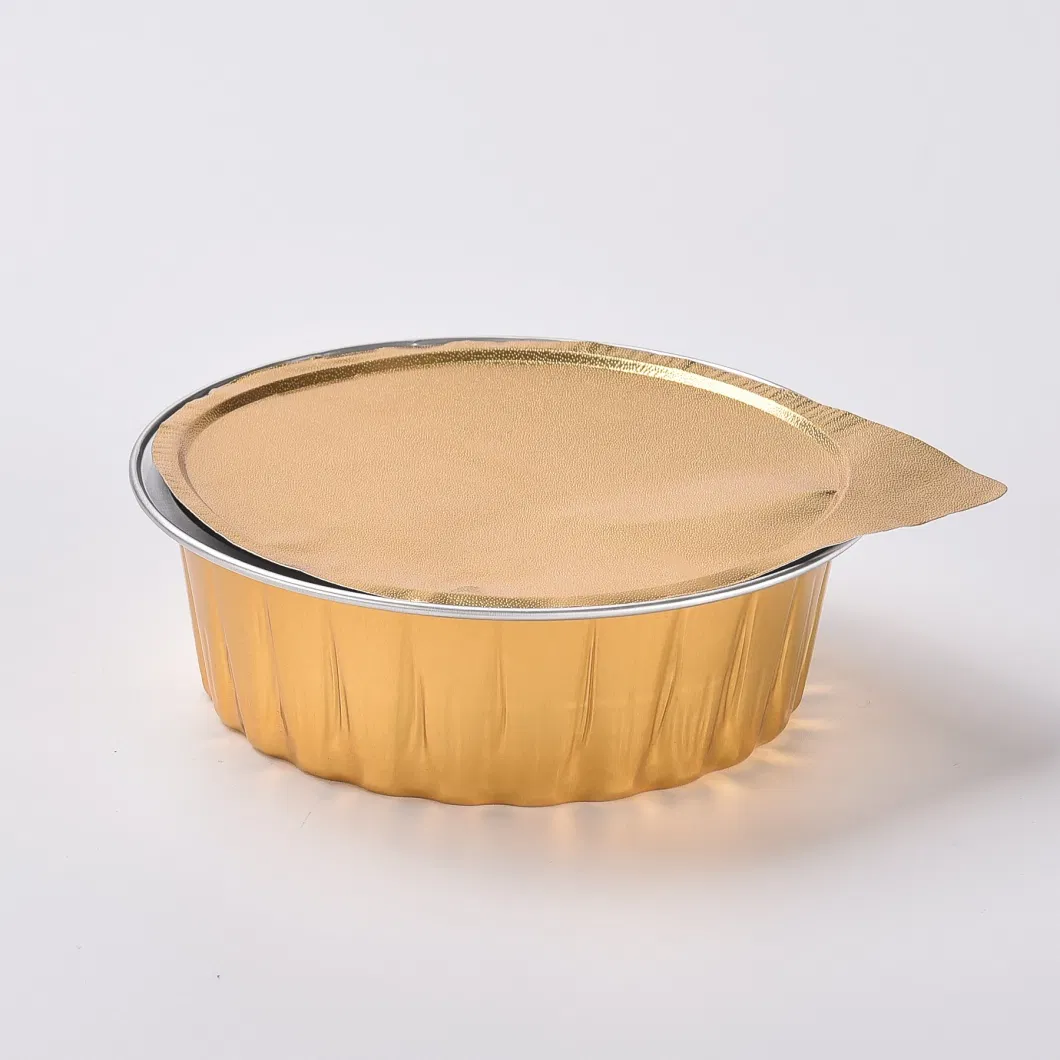 Manufacture 600ml Round Shape Colorful Aluminum Foil Cake Baking Cup Container Packaging